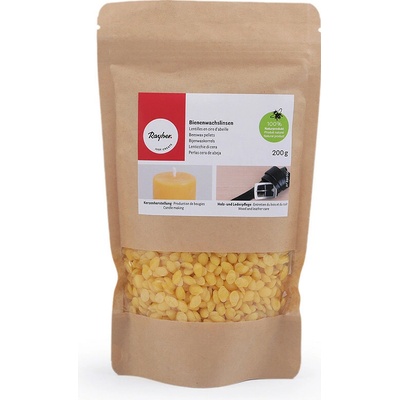 Vosk včelí - peletky k výrobě svíček 200 g, střední, přírodní