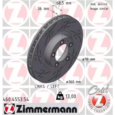 ZIMMERMANN Brzdový kotouč BLACK Z - 360 mm ZIM 460.4553.54