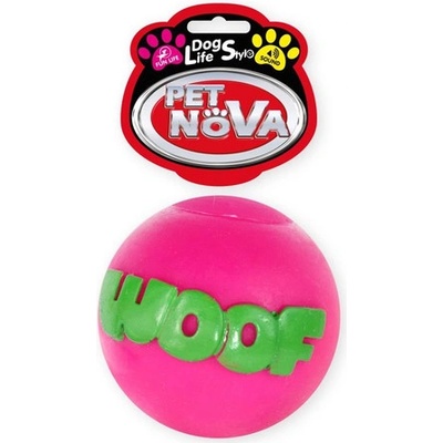 Pet Nova Dog Life Style Ball Woof 8 cm růžová