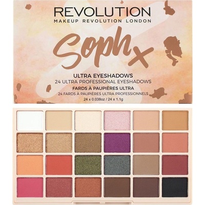 Makeup Revolution Soph X paleta očných tieňov 24 x 1,1 g