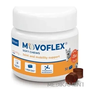 Virbac Movoflex Dog S mäkké žuvacie tablety do 15 kg 30 ks