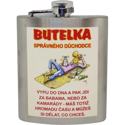 Placatka butelka správného důchodce
