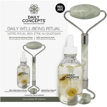 Daily Concepts Daily Well-Being Ritual Daily Jade Facial Roller + Iris Jade Multi-Use Oil 60 ml dárková sada