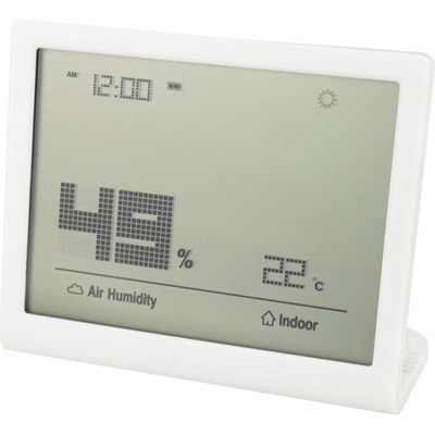 Цифров LCD влагомер с термометър и часовник Dalap THM, бял (908)