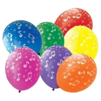 Alvarak Nafukovací balonky s motivem Noty B 06