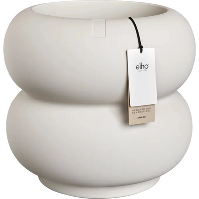 elho Kvetináč amber roll low 43 cm - linen white