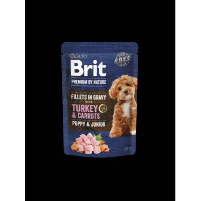 Brit Premium by Nature Dog Puppy & Junior Fillets in Gravy with Turkey & Carrots 85 g