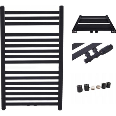 Koupelnový radiátor vodní VINOLLI 430 W 530 x 950 mm černý