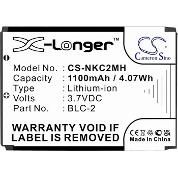 Cameron Sino - Съвместим с NOKIA BLC-2 3310, 3315, 3330, 3350, 1350 mAh, 3.7 V; CS-NKC2MH (CS-NKC2MH)