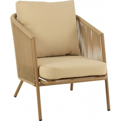 J-Line by Jolipa Philibert - 72 x 83 x 63cm Béžové kovové zahradní křeslo