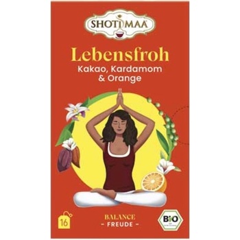 Shoti Maa Био чай Lebensfroh - какао, кардамон и портокал - 16 пакетчета чай