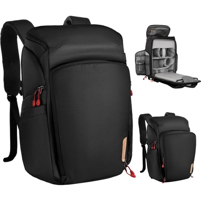K&F Backpack 25L Nature Wander 01 Black + Red