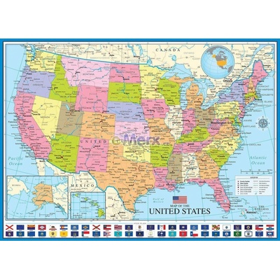 Eurographics Map of the US 1000 dielov