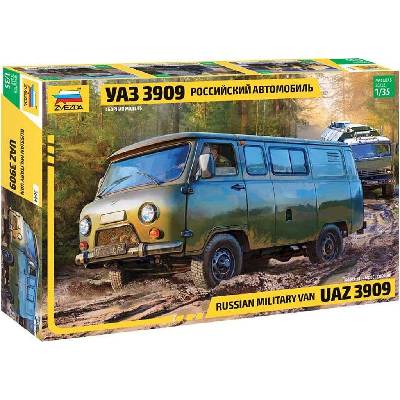ZVEZDA Model Kit military 3644 UAZ 3909 Russian Military Van 1:35