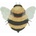 Lorena Canals Жълт ръчно изработен памучен детски килим подходящ за пране 115x150 cm Bee - Lorena Canals (C-BEE)