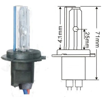 Ксенонова крушка Н7c 6000k 35w - скъсена