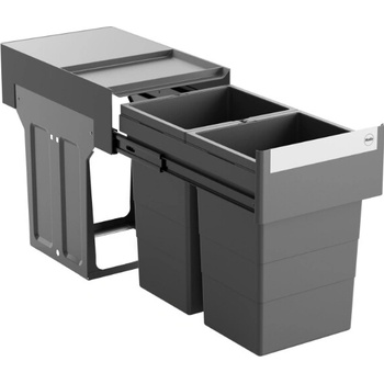 Hailo AS Tandem Vstavaný odpadkový kôš, 13/13, tmavo sivý