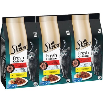 Sheba Fresh Cuisine Вкусът на Париж консерви в сос 3 x (6x50 г)