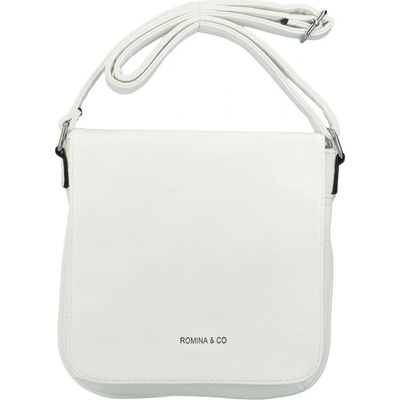 Dámské koženkové crossbody s klopou Debora bílá