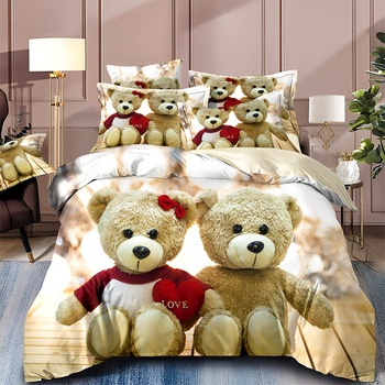 EmonaMall Двулицево спално бельо 3D (размер за приста), реално изображение EmonaMall, 4 части - Модел S19017 (S19017-1600e3)