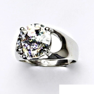 Čištín Stříbrný s krystalem Swarovski White Patina T 1188