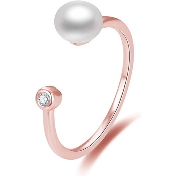 Beneto bronzový prsten s pravou sladkovodní perlou AGG467-RG