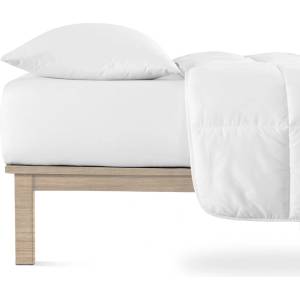 Andrea Simone Бял еластичен чаршаф от джърси 180x200 cm Boxspring - Andrea Simone (2-013-0500)