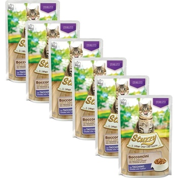 Stuzzy Cat Sterilized Chunks парчета от пуйка в сос 6 x 85 г