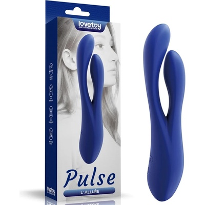 Вибратор, 10 режима и двойна стимулация, 19см. - L'Allure Pulse Vibrator (LVTOY00828)