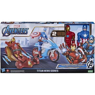 Hasbro Spiderman a Iron Man Titan Hero Series 30cm + 2 vozidla