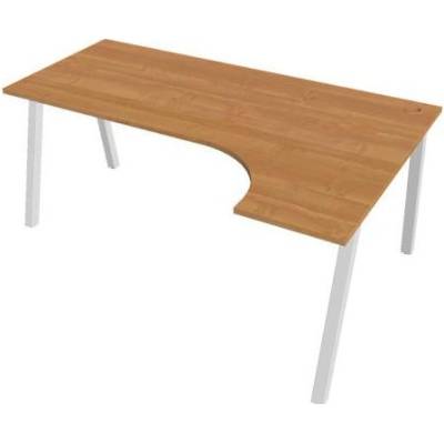 Hobis Pracovný stôl UNI A, ergo, ľavý, 180x75,5x120 cm, jelša/biela