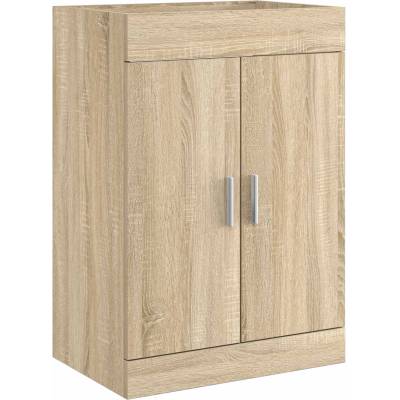 vidaXL Кабинет под мивка за баня Дъб сонома 56 x 37, 5 x 81 см (890682)