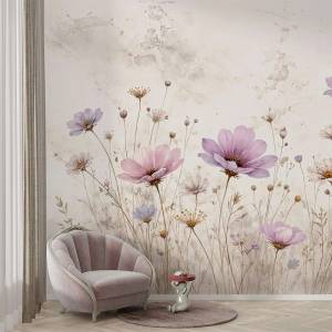 Art Gift Decor Фототапет с нежни полски цветя в пастелни тонове