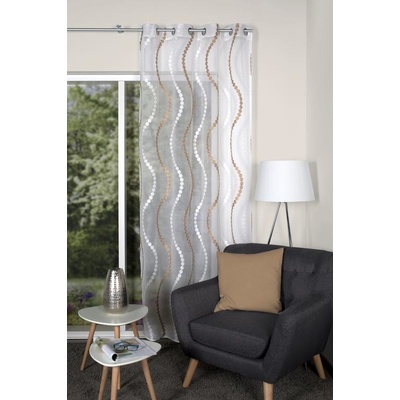 HOME WOHNIDEEN hotová záclona 53021 ALAVARO 1805 bezova 245x140 cm (v x s)