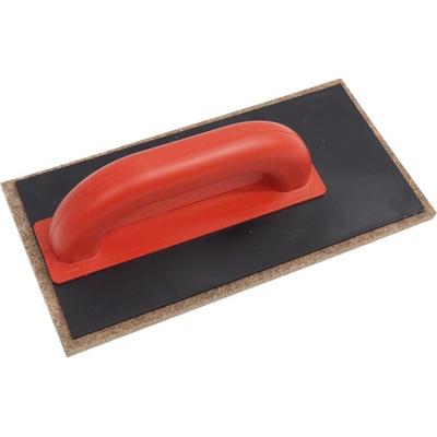 TOPTRADE hladítko ABS, posunuté, plsť hnedá, 280 x 140 x 10 mm