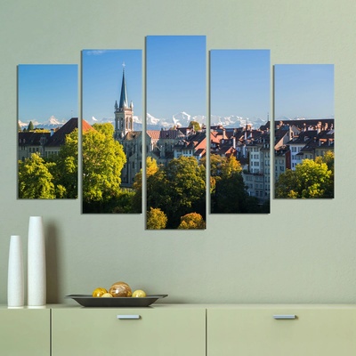 Vivid Home Декоративeн панел за стена с изглед от Берн Vivid Home (vh-0111)