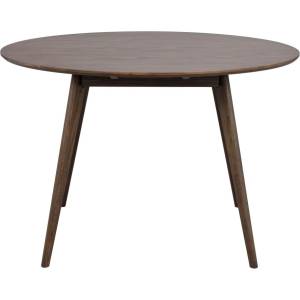 Rowico Home Тъмнокафява кръгла трапезна маса от декор от дъб ø 115 cm Yumi - Rowico (119212)
