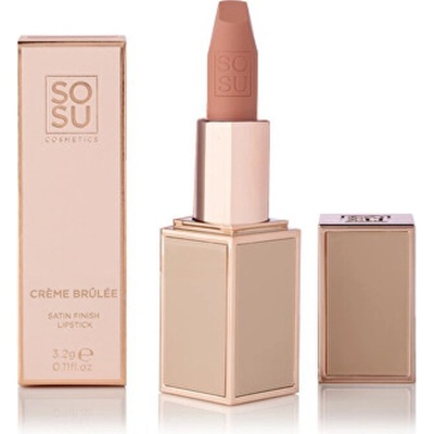SOSU Cosmetics Saténová lesklá rtěnka Satin Lipstick Crème Brulee 3,2 g