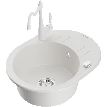 Mexen Kevin гранитна кухненска мивка с една камера и отцедник, с кухненски (6517-20-670700-20)