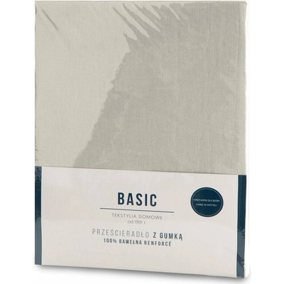 Eurofirany Prestieradlo BASIC bežové s gumou bežová Bavlna 180x200