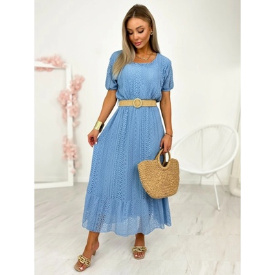 Fashionweek šaty s opaskom Boho Lace It-ramina Modrá