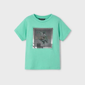 MAYORAL Тениска къс ръкав лентикулярна hd аквамарин за мини момче Майорал
