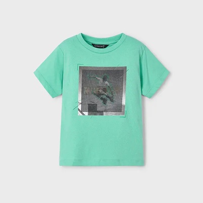 MAYORAL Тениска къс ръкав лентикулярна hd аквамарин за мини момче Майорал