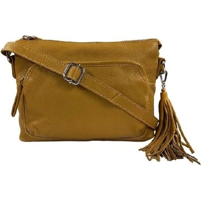The Trend kožená crossbody kabelka 4354961 tan žlutá