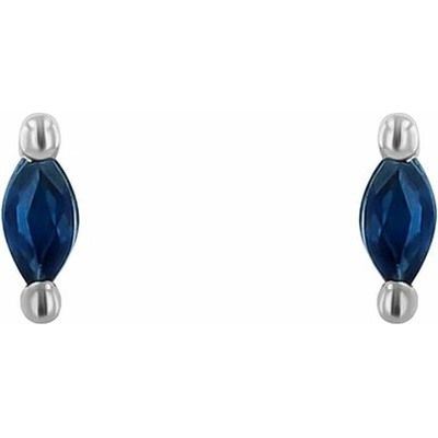 Eppi Minimalistické náušnice s modrými safíry Daina E45846