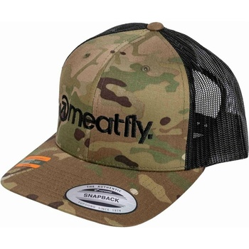 Meatfly шапка с равна козирка MF Logo Trucker Black / Multicam | Черна Meatfly | Cheren | МЪЖЕ | ONE SIZE