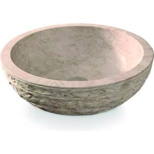 Bathco 00318 - Мивка за плот PUKET Ø 45 см камък/бежова (BO0017)