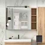 Kolpa San Naomi антрацитно сив гардероб с 2 врати и огледало 80 см (546790)