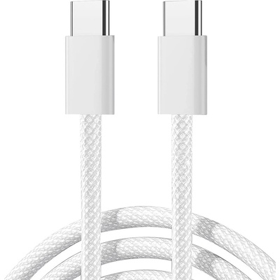 Joyroom S-A45 USB-C na USB-C, 60 W, opletený, 1m, bílý