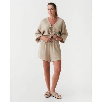 Magic Linen Vaflové šortky TOFINO v přírodním provedení